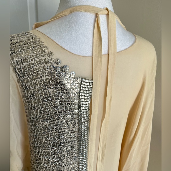 NEW NWT Zara Atelier Limited Edition Contrasting Maxi Dress Kaftan Sequin S - Picture 7 of 15